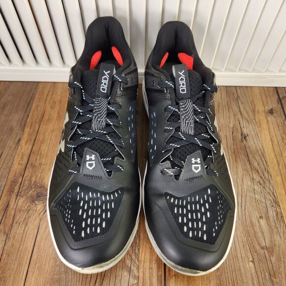 Under Armour Yard Low ST Baseball Cleats Mens Sz 10.5 Black Metal Spikes 3025591 - Picture 8 of 9